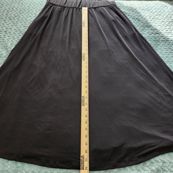 Girl With Curves Knit Midi Dress with Flutter Sleeve Black Tall Medium Pockets - Picture 8 of 12